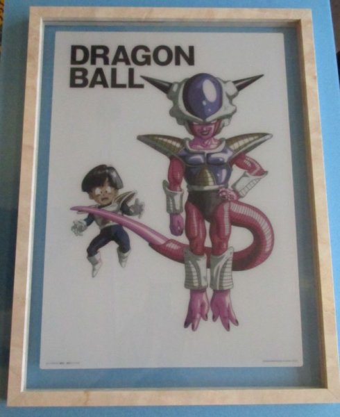 画像1: ドラゴンボール[鳥山明◎ビジュアルボード◎フリーザ悟飯表紙額縁入ポスター]Dragon Ball [Akira Toriyama◎Visual Board◎frieza gohan Framed Poster] (1)