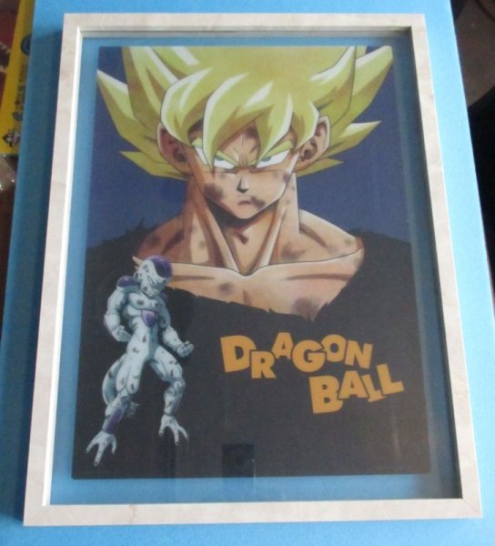 画像1: ドラゴンボール[鳥山明◎ビジュアルボード◎悟空フリーザ額縁入ポスター]Dragon Ball [Akira Toriyama◎Visual board◎Goku Frieza framed poster] (1)