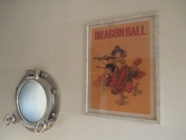 画像2: ドラゴンボール[鳥山明◎単行本2巻表紙ビジュアルボード◎悟空＆ブルマ額縁入ポスター]Dragon Ball [Akira Toriyama ◎ Volume 2 cover visual board ◎ Goku & Bulma framed poster] (2)