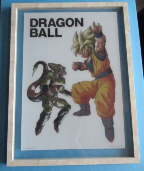 画像1: ドラゴンボール[鳥山明◎ビジュアルボード◎悟空セル額縁入ポスター]Dragon Ball [Akira Toriyama◎Visual Board◎Goku Cell Framed Poster] (1)